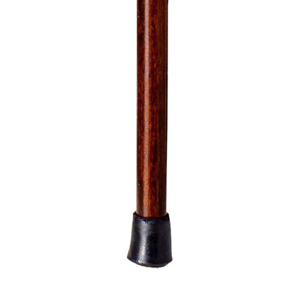 Wooden walking stick, dark brown, 90 cm (618)