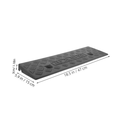 ULTECHNOVO 2 Pack Threshold Ramps for Loading and Stairs – Easy-to-Install Robust Rubber Ramp for Vehicles and Wheelchair Access