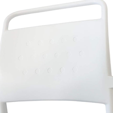 FabaCare Bonn toilet wheelchair, made in Germany, premium toilet chair, mobile toilet wheelchair, with bucket, up to 130 kg, grey-blue