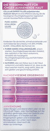 NIVEA Cellular Expert Filler Hyaluron Replumping Serum, light and fast-absorbing hyaluronic serum with Hydra Elixir, anti-aging facial care for smoothed wrinkles (30 ml)