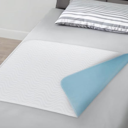 Incontinence pad 75x90 waterproof bed incontinence pad, washable, breathable, blue-white by Castejo CA3302/C (2)