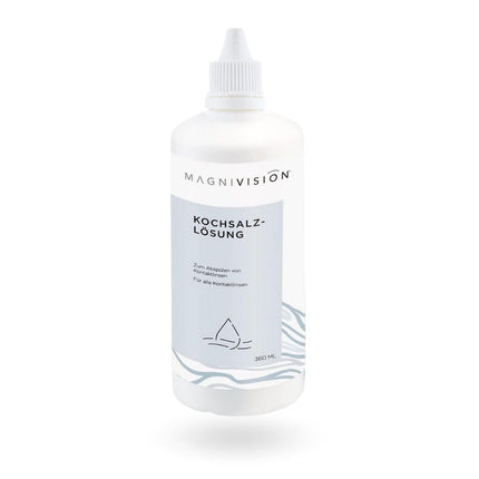 MAGNIVISION Saline Solution, 100ml (travel size) Saline solution for contact lenses, for rinsing soft &amp; hard contact lenses, borate-free, Made in Europe