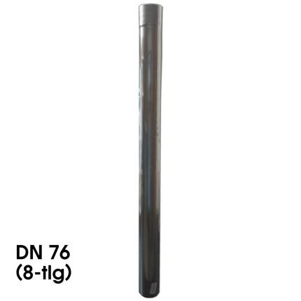 Downpipe titanium zinc 1m rain drain pipe zinc drain pipe 1 meter piece DN 76 (8-piece)