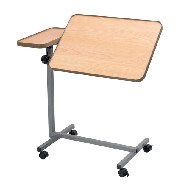 Performance Health Dual Action Bed and Chair Portable Table. Wheeled Height Adjustable Table with Tiltable Surface Mobility Aid