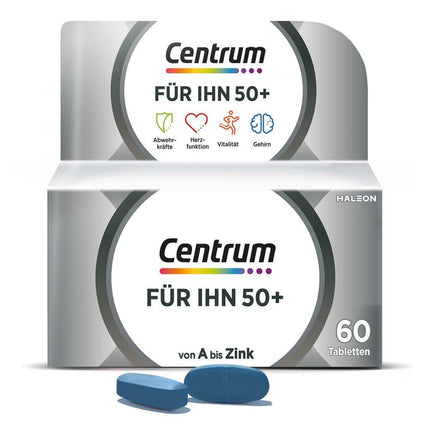 Centrum For Him 50+, 30 tablets - High-quality dietary supplement specifically for men over 50 for a complete daily supply of micronutrients - Packaging may vary