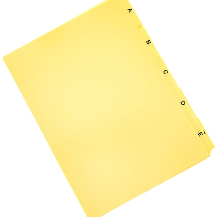 Durable A-Z index, A5 landscape, 1 piece, yellow, 365004