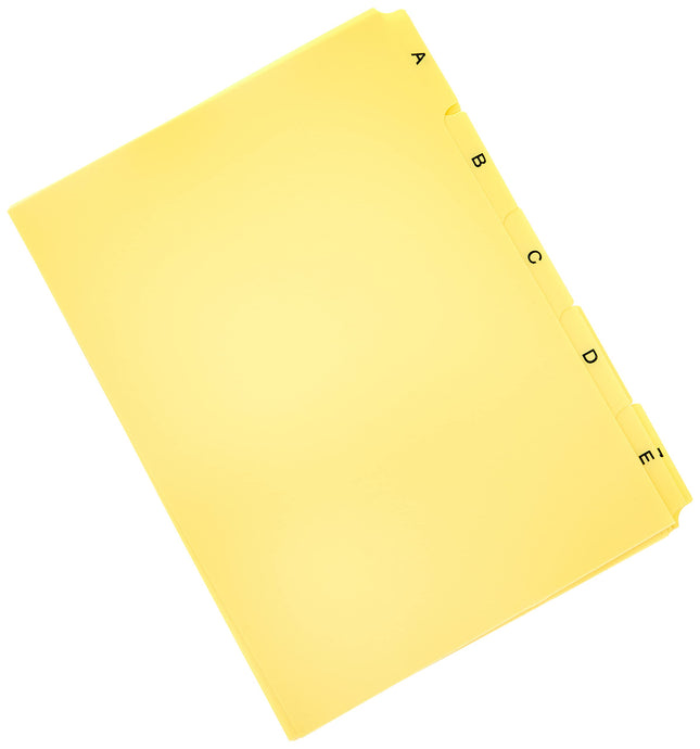 Durable A-Z index, A5 landscape, 1 piece, yellow, 365004
