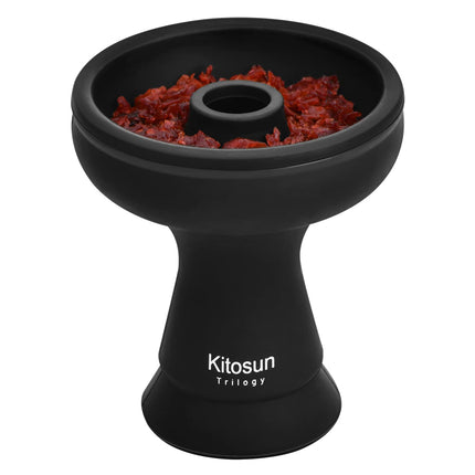 Silicone Shisha Phunnel Head - Kitosun Shisha Accessories Silicone Phunnel Heads with large hole with durable Shisha head black color for right replacement for clay &amp; ceramic bowls 8.9cm large