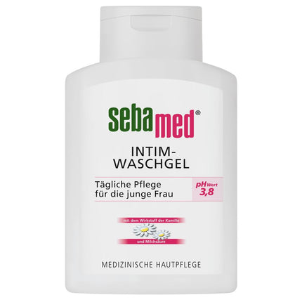 Sebamed Intimate Wash Gel pH 3.8, for naturally gentle cleansing of the intimate area, helps maintain the skin's protective barrier, 200 ml