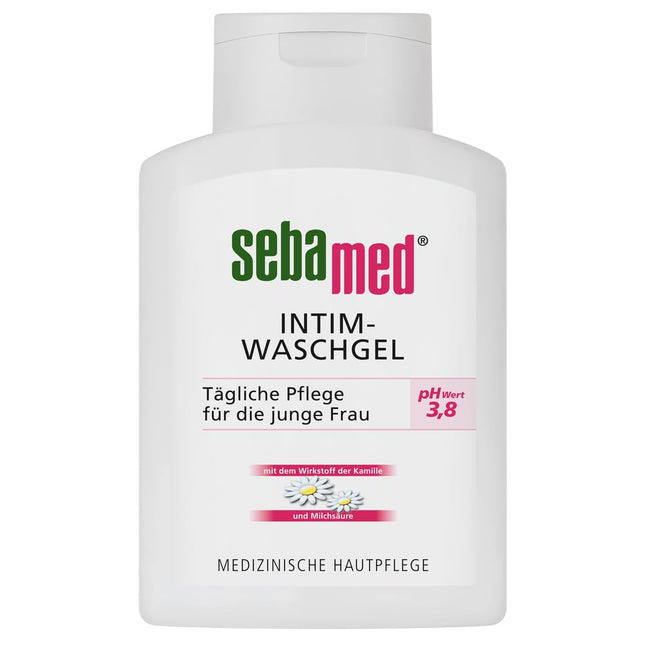 Sebamed Intimate Wash Gel pH 3.8, for naturally gentle cleansing of the intimate area, helps maintain the skin's protective barrier, 200 ml