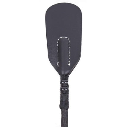 BDSMAGE 35cm Riding Whip Erotic Leather Whip with Feather Tickler Paddle, BDSM Bondage Set, Leather Flogger Spanking Feather Tickler Massage Feather Stick Sex Toy for Couples
