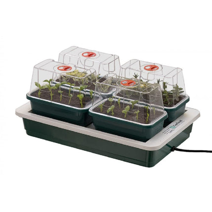 Garland Electric Mini Greenhouse with Heating and Ventilation, Plastic, 4 Pieces, 38.5 x 24 x 15.5 cm, Garden