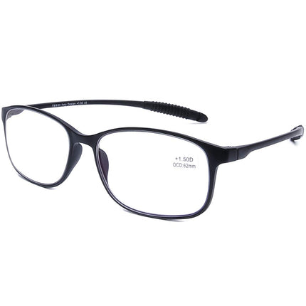 DOOViC Blue Light Filter Computer Reading Glasses Black/Rectangular Frame Glasses with Prescription for Women/Men 2.0