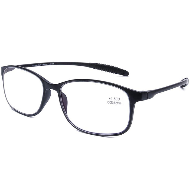 DOOViC Blue Light Filter Computer Reading Glasses Black/Rectangular Frame Glasses with Prescription for Women/Men 2.0