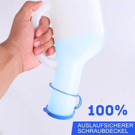 Urinal for Men Portable Urine Bottles Leak-proof Men's Urinals 1L Plastic Pee Bottle Travel Mobile Toilet with Bed Holder Urine Collection Container for On the Go Emergency