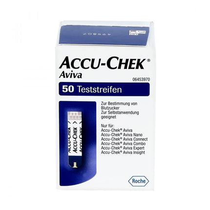 Accu Chek AVIVA blood glucose test strips, unisex, 1 pack (1 x 50 strips)