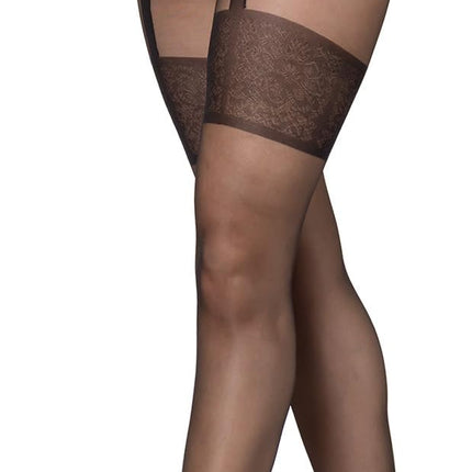BANANALU patterned open crotch tights 20 Den Intimo Noir 20 Nero L