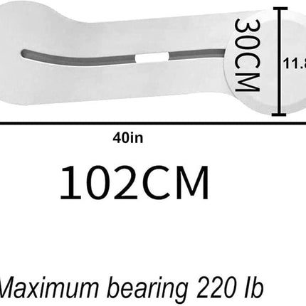 For wheelchair users, transfer board, can bear 220 pounds of weight and is used to transfer patients from wheelchairs to beds, bathtubs, toilets and cars