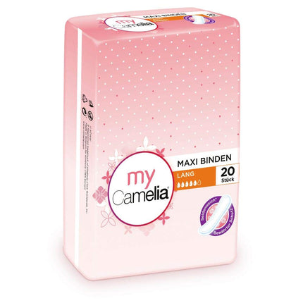Camelia Maxi Pads Long, Self-Adhesive, 5 x 20 pieces