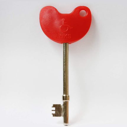 NRS Healthcare Easy Turn Disabled Toilet Access Key with Red Handle
