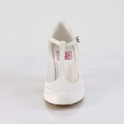 Pleaser Women's Flapper 26 T-Bar - White (Wht Pu) - 40 EU (7 UK)