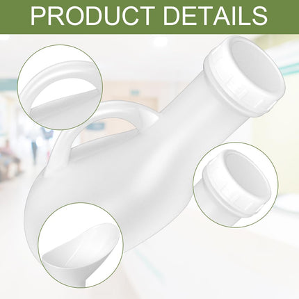 Urinal bottles for men and women, plastic urine bottle, pee bottle with screw cap, portable toilets, urinals for on the go, emergency 1000 ml