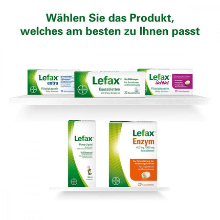 Lefax Enzyme Chewable Tablets to support digestive function and relieve flatulence, 100 tablets