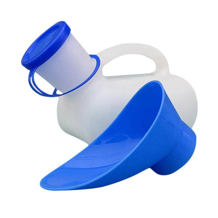Urinal Bottle For Women And Men, 1000ML Portable Emergency Urinal Toilet with Carrying Handle Travel Camping On The Go Outdoor Car Travel Mobile Toilet For Men/Women/Children