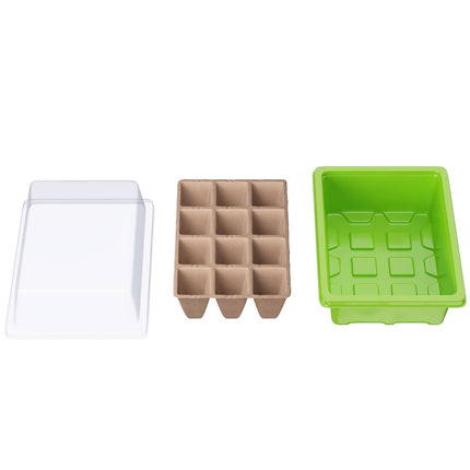 WELLGRO Mini Greenhouse including 6 plant labels - for up to 12 plants - approx. 19x14.5x11cm per indoor greenhouse, plastic/cellulose - quantity selectable, quantity: 3 pieces