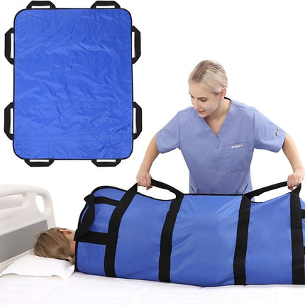 Transfer belt, positioning pad for patient transfer, 120 * 100cm transfer belt transfer patient belt for seniors, patient transfer board with handles for elderly people and patients