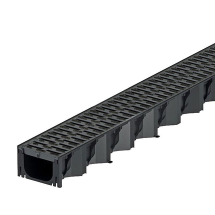 1m ACO Hexaline 2.0 drainage channel with Microgrip slatted grating, floor channel, terrace channel