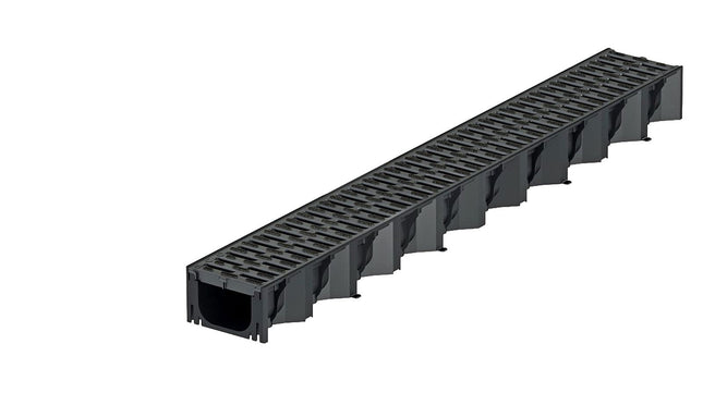 1m ACO Hexaline 2.0 drainage channel with Microgrip slatted grating, floor channel, terrace channel