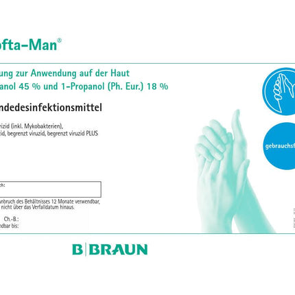 B. Braun Softa-Man hand disinfectant 1000 ml dispenser bottle