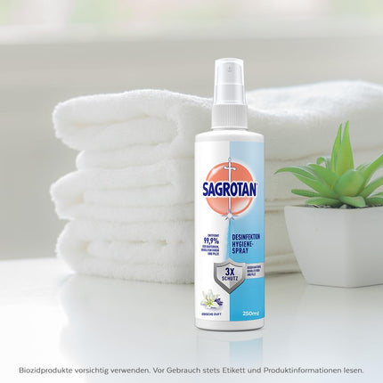 Sagrotan Hygiene Pump Spray – Disinfectant for textiles and surfaces in the home – 2 x 250 ml spray bottles in a practical value pack