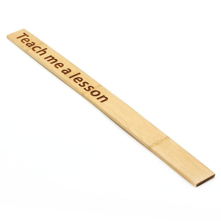 Durable Bamboo Spanking Paddle - Ruler Shape Paddle for Discipline and Fun, Lightweight and Eco-Friendly (Teach me a lesson)