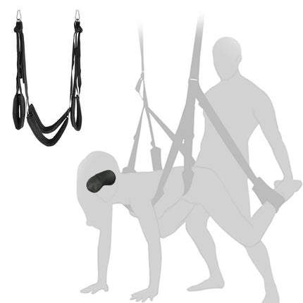 BDSMJOY Love Swing Sex Swing Sex Toy for Couples Extreme Sex, Love Swings Sex Furniture Restraints Sex Set with Nipple Clamps Nipple Chain, Blindfold Sex Bed, Sex Swing Load Capacity Up to 150 kg