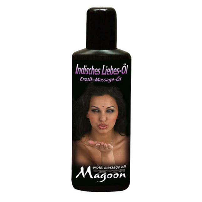 Magoon Indian Love Oil – sensual quality oil for women and men, smooth sexual pleasure, stimulating fragrance, skin-friendly, 100 ml