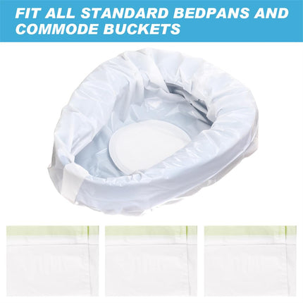 Toilet pads 15 pieces portable toilet bags with absorbent pads disposable commode pads bedpan pads garbage bags for commode bedpans