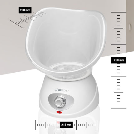 Clatronic® 2-in-1 facial sauna and inhalation device | Face steamer including aroma attachment &amp; inhaler | For cosmetic facial care &amp; inhalation | 3 levels for customized steam dosage | GS 3656