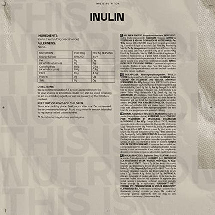 Bulk Inulin Powder, High Fiber, 500 g (Pack of 2)