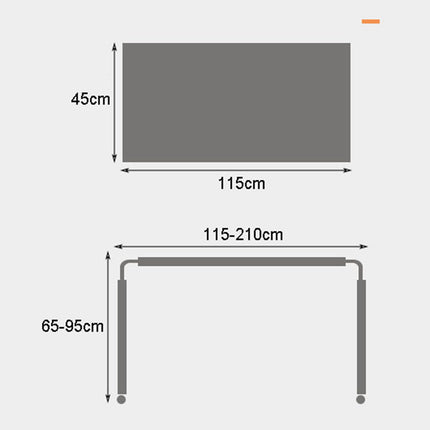 GXQFC Overbed Table on 4 Casters, Mobile Desk Nursing Table Height Adjustable 65-95CM/Width Adjustable 115-210CM Overbed Table Mobile Desk Nursing Table Laptop Table (Color: Wood)