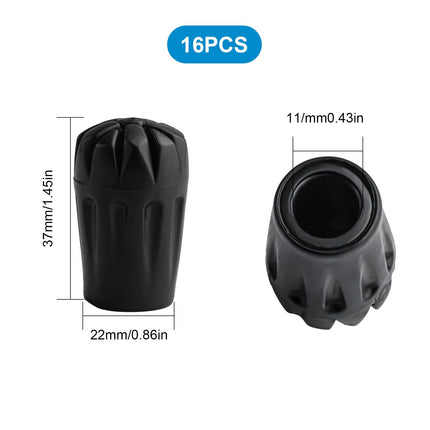 16 pcs Trekking Pole Bumpers, Trekking Pole Tips, Trekking Pole Shock Absorbers, Trekking Poles, Asphalt Mountains, Trekking Plug Accessories