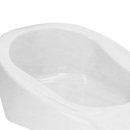 Sturdy Portable Plastic Bedpan, Bedpan for Bedridden Patients with Lid Handle for Pregnant Women (White)