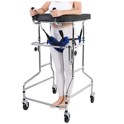 Upright Walker, Rollator Walker for Adults, Robust, Height-Adjustable Walking Aids with 4 Lockable Universal Wheels, Seat Cushion, Armpit (S: 100-125cm-A)