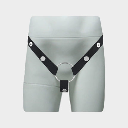 QgLust New Penis Cage Fixed Auxiliary Belt Cock Cage Chastity Belt Men Belt Men CB Ring Elastic Anti-fall