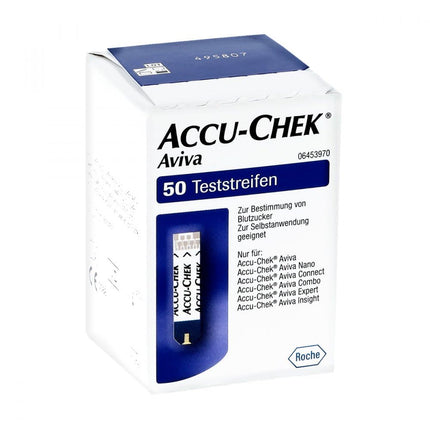 Accu Chek AVIVA blood glucose test strips, unisex, 1 pack (1 x 50 strips)