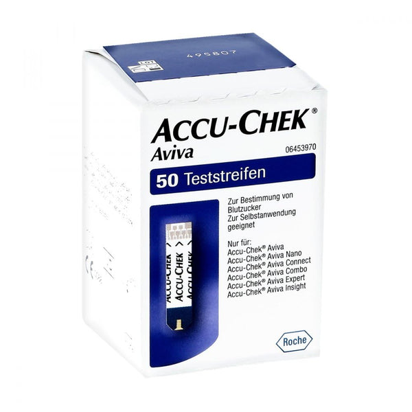 Accu Chek AVIVA blood glucose test strips, unisex, 1 pack (1 x 50 strips)