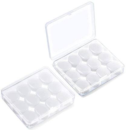 Earplugs for Sleeping, 6 Pairs Soft Reusable Waterproof Silicone Gel Earplugs for Sleeping, Traveling, Studying, Noise Reduction, White