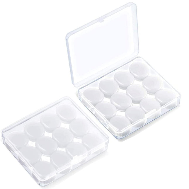 Earplugs for Sleeping, 6 Pairs Soft Reusable Waterproof Silicone Gel Earplugs for Sleeping, Traveling, Studying, Noise Reduction, White