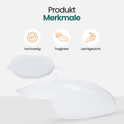 Hygiene100 Female Urinal Bottle, 1 Liter/1000 ml, Durable, Translucent Plastic Urinal Bottle with Leak-Proof Screw Cap, Easy-Read Measuring Lines, Portable for Travel